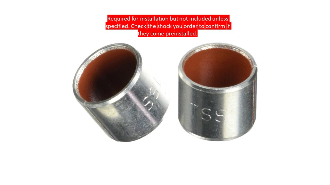 DU Bushings are required for the installation of the yoke but not included unless specified.